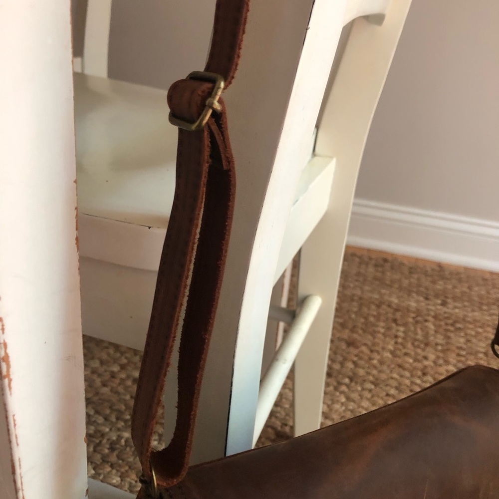 Anthropologie Brown Leather Crossbody Bag - Picture 9 of 12
